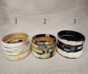 Nuevo y elegante conjunto de brazaletes de cuerno de búfalo hechos a mano y materiales únicos, accesorio de moda usado para artesanías de ágata para mujeres y niñas - Product Image 5