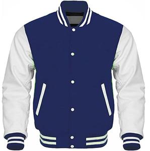 แจ็กเก็ตบอมเบอร์หนังโอเวอร์ไซส์สำหรับผู้หญิง, แจ็คเก็ตหนังทรงเบสบอลปักโลโก้ปกตั้งสไตล์ทีมตัวแทน - Product Image 2