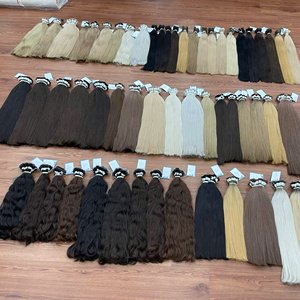 Extensiones de cabello virgen vietnamita de alta calidad 100% Natural, cabello de trama liso natural de color dibujado Doble - Product Image 5