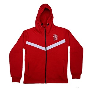 Conjunto de dos piezas de chándal de lana tecnológica para hombre rojo y blanco con logotipo de bordado y diamantes de imitación gimnasio Fitness entrenamiento pantalones de chándal traje - Product Image 5