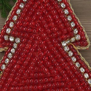 Adornos Campana Árbol y calcetines Decoración colgante Adornos bordados con cuentas para árbol de Navidad y decoración navideña - Product Image 3