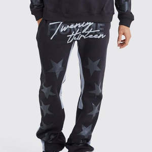 Survêtement de jogging streetwear tendance en coton brodé avec appliques vieillies personnalisées de qualité supérieure 2026 pour hommes - Product Image 5