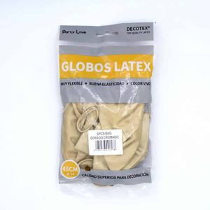 Globos de Látex Metálicos Decotex de 45 cm, Color Dorado Cromado R18, Decoraciones para Fiestas de Cumpleaños - Product Image 1