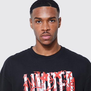 Camisetas para hombre, camisetas de algodón personalizadas en blanco, camisetas de gran tamaño con estampado de hombros caídos, camisetas personalizadas para hombre - Product Image 3