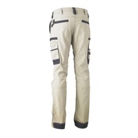 Pantalon de travail en toile de coton respirant, salopette cargo taille haute décontractée pour la construction, l'atelier et l'extérieur