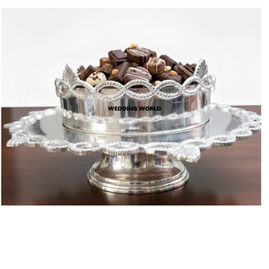 Tazón de Chocolate de acero decorativo para mesa, tazón dulce hecho a mano de calidad superior, tazón de Chocolate de diseñador con acabado plateado - Product Image 4