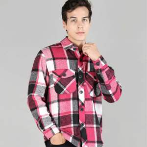 Veste chemise doublée polaire pour homme | Veste chemise boutonnée matelassée avec capuche pour un confort par temps froid - Product Image 3