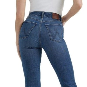 Jeans acampanados de tiro alto para mujer, pantalones vaqueros elásticos cómodos, nuevos pantalones vaqueros elásticos de pierna ancha informales de cintura alta para mujer, 2017 - Product Image 5