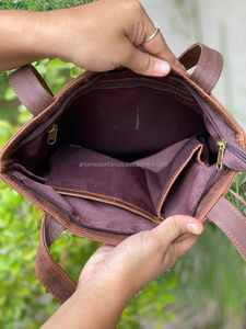 Sac fourre-tout en cuir véritable pour femmes sac à main en cuir de vachette lisse personnalisé conception en gros sacs à main de luxe - Product Image 6