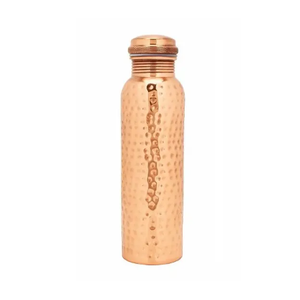 Hammered Copper <b>Bottle</b> for Water Leak Proof Pure Copper <b>Bottle</b> for <b>Travelling</b> Ayurveda Healing Health Benefit Free Sample - Product Image 1