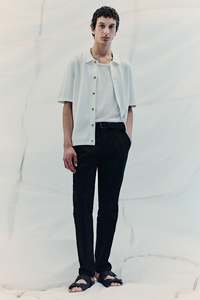 กางเกงแฟชั่นผู้ชายกางเกงชิโนผ้าฝ้าย100% กางเกงระบายอากาศเข้ารูปและความยาวปกติ - Product Image 6