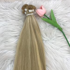 Extension per capelli umani con punta piatta naturale a punta piatta all'ingrosso di alta qualità in capelli grezzi vietnamiti 100% marrone