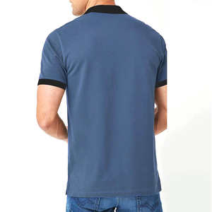 T-shirt d'été pour hommes Polo 100% Cotton Knitted Solid Pattern Print Design Short-Sleeved Golf Polo Factory Wholesale - Product Image 4