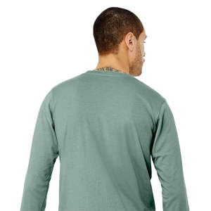 Airlume – T-Shirt à manches longues 52% coton peigné et anneau, 48% Poly 32 simple 4.2 oz bleu poussiéreux unisexe - Product Image 6