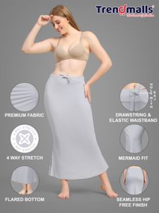 Trendmalls, moldeadores de encaje ecológicos antibacterianos transpirables para mujer, gris claro, Control medio para Spandex Saree - Product Image 2
