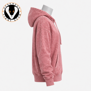 Sweat à capuche pour femme, effet délavé, tissu doux et coupe décontractée, conçu pour les collections streetwear modernes et décontractées. - Product Image 2