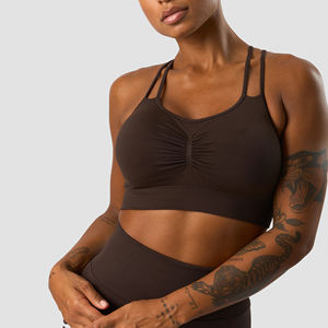 2023 New Customized Front Button Zippered Vest Type <b>Sports</b> <b>Bra</b> High Impact <b>Sports</b> Grey <b>Bra</b> Gym Running <b>Sports</b> Yoga Wear <b>Bra</b> - Product Image 2