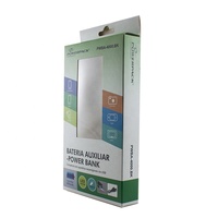 Produits 3c imprimés personnalisés, boîte d'emballage de banque d'alimentation de téléphone portable avec fenêtre en PVC de crochet
