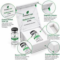 Boîte d'emballage personnalisée pour flacon de 3 ml, boîte en papier rigide magnétique avec insert en mousse, boîte pour flacon en verre imprimée, emballage pharmaceutique OEM ODM