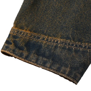 Veste cargo en cire délavée à l'acide avec impression personnalisée en gros d'usine veste en jean délavée au travail manteau unisexe - Product Image 4