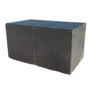 Hot sale garden rattan wicker deck box cushion outdoor storage waterproof box for home and living room