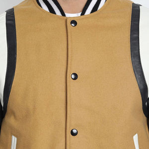 Fabricant OEM, veste universitaire d'hiver à capuche de haute qualité pour hommes, veste de baseball personnalisée en cuir respirant avec broderie personnalisée - Product Image 5