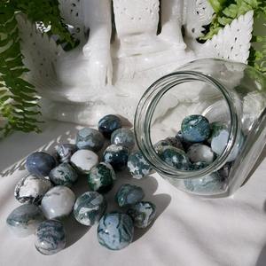 Agate naturelle de mousse Druzy pierre roulée en gros Quartz mousse Agate cristal dégringolade guérison semi-précieuse pierre précieuse dégringolade - Product Image 4