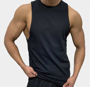 Prix usine 220gsm 100% coton Gym débardeur logo personnalisé blanc plaine sans manches T-Shirt séchage rapide respirant tricoté - Product Image 4