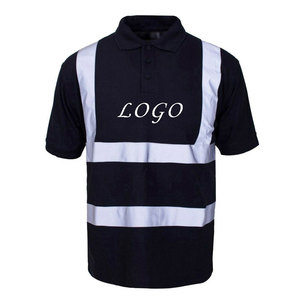 Customized Logo 100% Polyester Hi <b>Vis</b> Workwear Polo <b>T</b>-<b>Shirts</b> Safety <b>Shirt</b> Reflective Men's Cotton Polo <b>Shirt</b> Custom Logo Support - Product Image 1