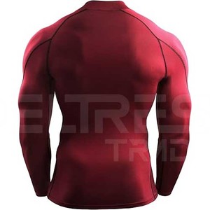 Premium 2025 T-shirts de compression de fibres pour hommes adultes motif solide chemise à col rond vêtements en gros - Product Image 2