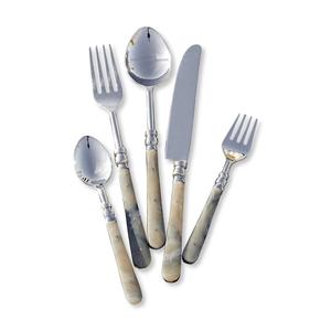 Juego de Cubiertos de Acero Inoxidable al por Mayor con Mango de Resina Antigua para el Hogar y Bodas, Vajilla Plateada para Mesa - Product Image 2