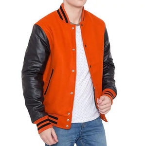 Chaqueta Universitaria de Béisbol para Hombre, Estilo Letterman, Lisa, con Cuello Alto y Logotipo Frontal, Superventas de Invierno - Product Image 4