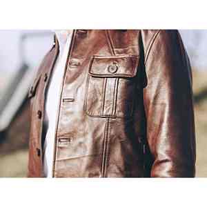 Camisa Casual de Cuero Puro para Hombre, Hecha en Pakistán, Transpirable, de Piel de Oveja, en Existencia - Product Image 6