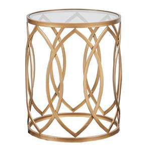 Mesa Auxiliar de Doble Disco en Oro Pulido con un Toque Ultra Moderno y Minimalista para Decoración de Hogar de Lujo - Product Image 4