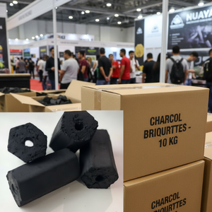 Briquettes de charbon de coco premium, sans fumée, écologiques, motif hexagonal, haute teneur en carbone, longue durée de combustion pour barbecue - Product Image 2