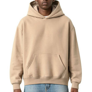 Sudaderas con Capucha de Algodón de 350 g/m² al por Mayor, Impresión Personalizada, Hombros Caídos, Estilo Holgado, Felpa Gruesa para Hombre - Product Image 2