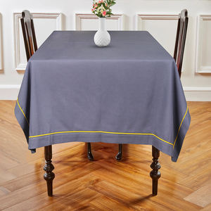 Mantel de algodón 100% tejido con patrón sólido azul 210 GSM tamaños personalizados disponibles fiesta de boda hecho en India YA FABRIC - Product Image 1