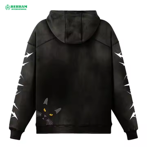 Sweat à capuche unisexe BSCI pour l'hiver, logo personnalisé de haute qualité, molleton 100% coton/éponge française, respirant, séchage rapide - Product Image 6