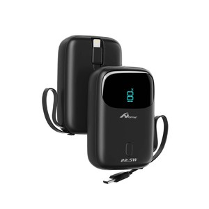 HOME DIGITALOME HPK-049 Portable 10000mAh Powerbank LED Display Charge rapide Type C Câble 22.5W Chargeur de téléphone Entrée USB - Product Image 1