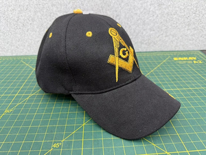 Mason Masonic <b>Black</b> Hat <b>Cap</b> Embroidered Adjustable Velkro Strapback Regalia <b>Baseball</b> <b>Cap</b> Embroidery Letter Hip Hop Custom Hats - Product Image 2