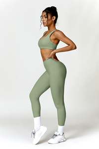 Sujetador deportivo de pistacho Camila de alta calidad en forma de corazón escote escotado nuevo y de alto impacto para mujer Sujetador deportivo para gimnasio Fitness - Product Image 4
