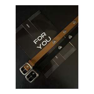 Ceinture pour pantalon, veste, chemise et robe pour femme avec boucle carrée et accessoire en forme de cœur - Noir-brun-noir - Product Image 4