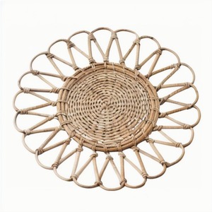 Vente chaude en gros personnalisé matériau naturel tapis napperons indien boho fait à la main rond jacinthe d'eau tissé décor de table - Product Image 5