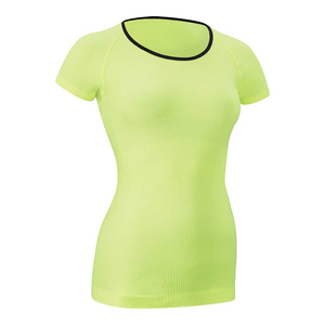 T-shirt de sport à manches courtes et col rond, personnalisable avec logo, haute compression, respirant, extensible dans quatre directions, pour yoga et fitness - Product Image 2