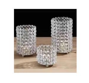 Diamond Crystal Wedding Table Decoration Crystal <b>Tealight</b> <b>Candle</b> Holder Silver Luxury Home Decor Tea Light Votive - Product Image 2