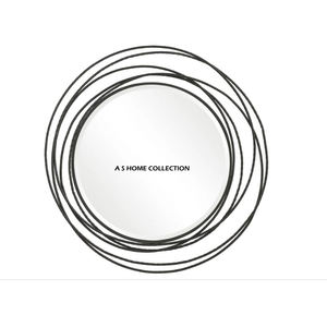 Aluminum Metal <b>Round</b> Shape Latest Look Design <b>Gold</b> Plated Wall <b>Mirror</b> Modern Look Wall Mounted - Product Image 5