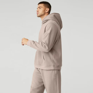 Sweat à capuche personnalisable pour homme en polyester/coton, épais pour l'hiver, en molleton uni gaufré, style streetwear, avec poche, respirant et de haute qualité - Product Image 5