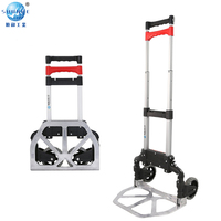 Chariot pliant avec boîte de rangement - Capacité de 60 kg, chariot utilitaire pliable avec sac de transport amovible pour le shopping et le transport