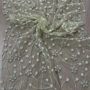 fancy net embroidery <b>fabric</b> make to fancy dress material - Product Image 1