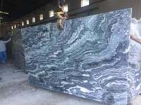 Dalles de marbre Dolomite bleu Volga au design moderne, flammées, écologiques, imperméables, pour comptoirs et revêtements de sol de villas, hôtels et cuisines